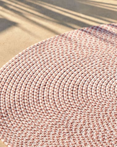 Rodhe 100% PET rug in terracotta Ø 150 cm
