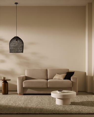 Anley 2-seater sofa bed in beige 204 cm FSC Mix Credit