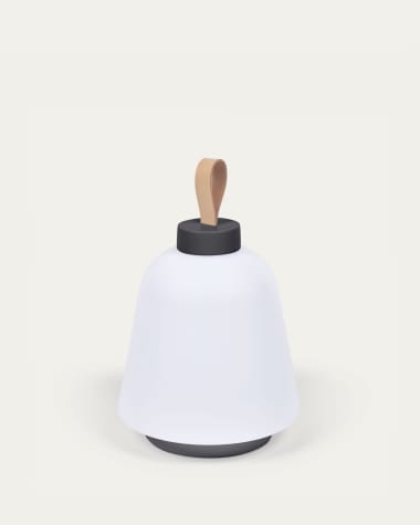 Udiya table lamp in polythene and metal with a black finish