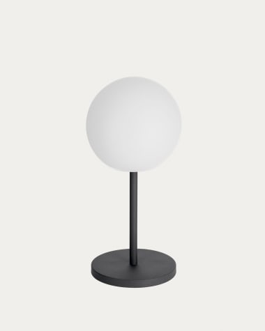 Outdoor Dinesh table lamp in black steel