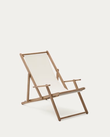 Vilara white outdoor folding hammock made of FSC 100% solid acacia wood