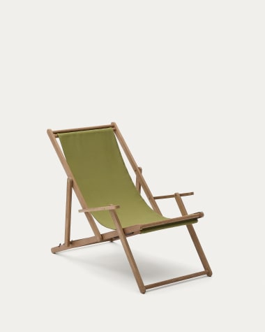 Vilara green outdoor folding hammock made of FSC 100% solid acacia wood