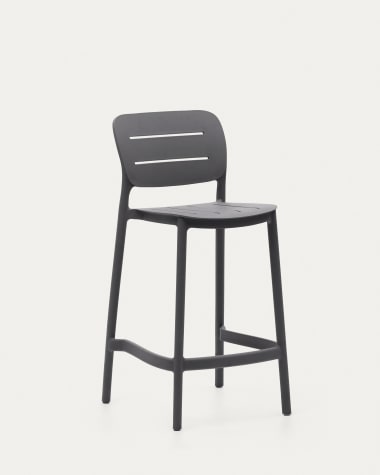 Morella stackable outdoor stool in grey, 65 cm