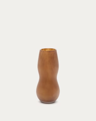Crila light brown glass vase, 32 cm