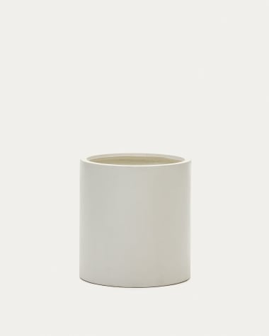 Aiguablava plant pot in white cement, Ø 52 cm