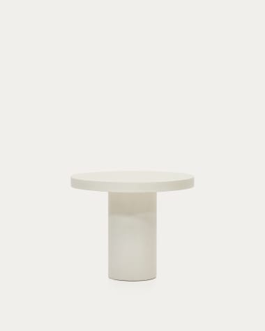Aiguablava round table in white cement, Ø 90 cm