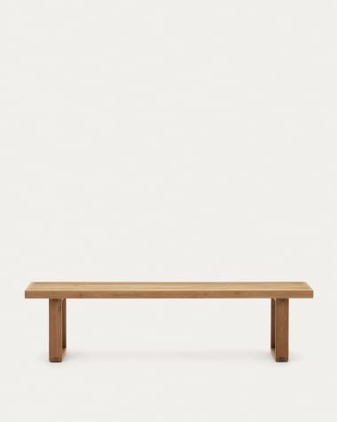 Canadell 100% outdoor solid recycled teak bench, 210 cm