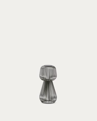 Reiba green metal solar table lamp
