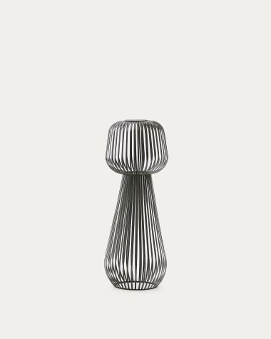 Reiba green metal solar floor lamp