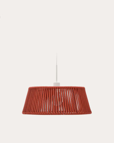 Aldet ceiling lamp shade in terracotta rope cord Ø46cm