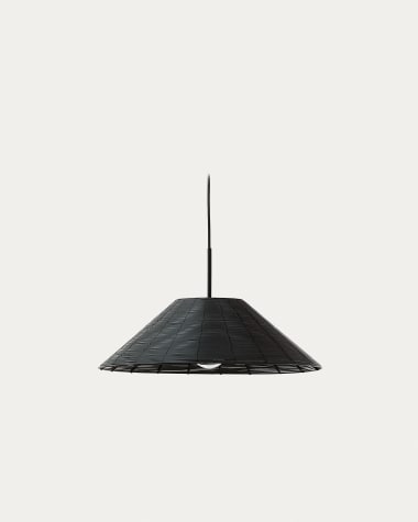 Saranella lampshade for outdoor ceiling lamp in black synthetic rattan Ø 50cm