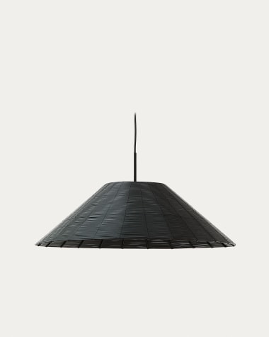 Saranella lampshade for outdoor ceiling lamp in black synthetic rattan Ø 70cm