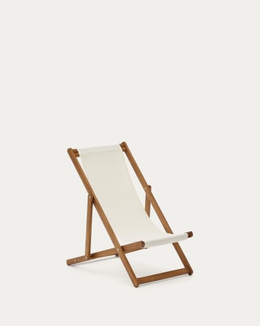 Adredna children’s beige outdoor folding hammock made of FSC 100% solid acacia wood
