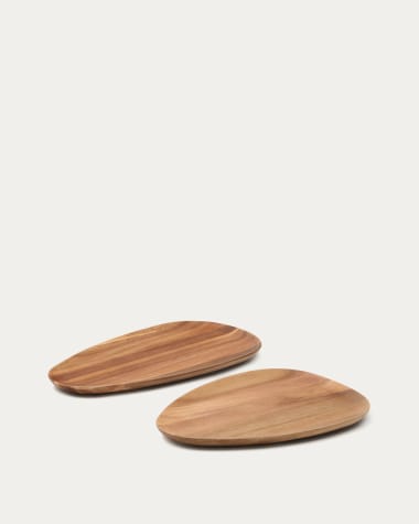 Nukha set of 2 serving boards in FSC 100% acacia wood