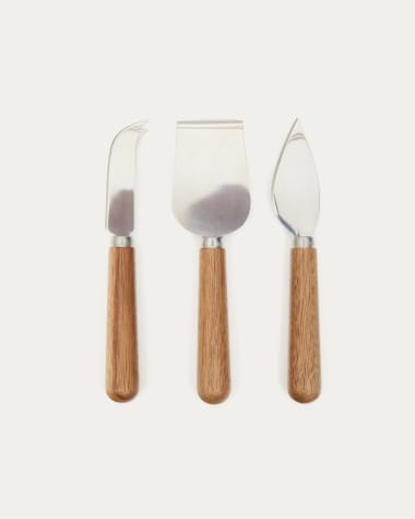 Nukha cheese cutlery set of 3 in FSC 100% acacia wood