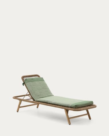 Lounger cushion Delnar 100% PET green 155 x 50 cm