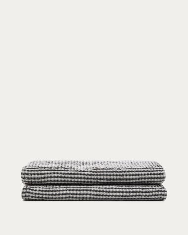 Eria blue 100% cotton blanket 130 x 170cm