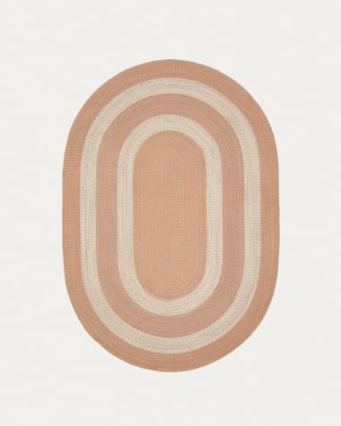 Leeith rug, 100% PET in orange, Ø 160 x 230 cm