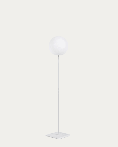 Dinesh outdoor solar floor lamp in grey steel 120 cm